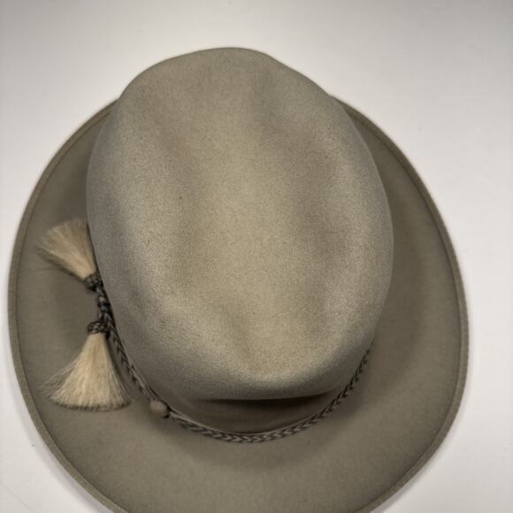 VTG Royal De Luxe Stetson GLB Silver/Grey Felt Fedora Hat Size L 1/8 Oval - Picture 2 of 13